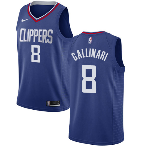 Nike Clippers #8 Danilo Gallinari Blue Youth NBA Swingman Icon Edition Jersey - Click Image to Close