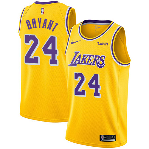 Nike Lakers #24 Kobe Bryant Gold Youth NBA Swingman Icon Edition Jersey