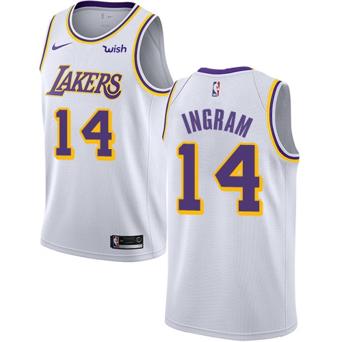 Nike Lakers #14 Brandon Ingram White Youth NBA Swingman Association Edition Jersey