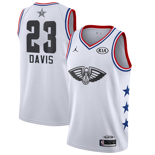 Nike Pelicans #23 Anthony Davis White Youth NBA Jordan Swingman 2019 All-Star Game Jersey - Click Image to Close