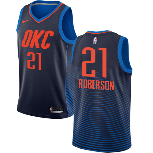 Nike Thunder #21 Andre Roberson Navy Blue Youth NBA Swingman Statement Edition Jersey