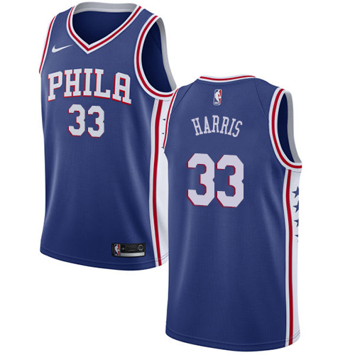 Nike 76ers #33 Tobias Harris Blue Youth NBA Swingman Icon Edition Jersey - Click Image to Close