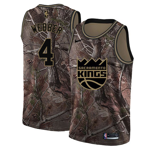 Nike Kings #4 Chris Webber Camo Youth NBA Swingman Realtree Collection Jersey - Click Image to Close