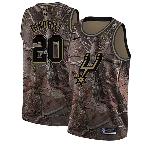 Nike Spurs #20 Manu Ginobili Camo Youth NBA Swingman Realtree Collection Jersey