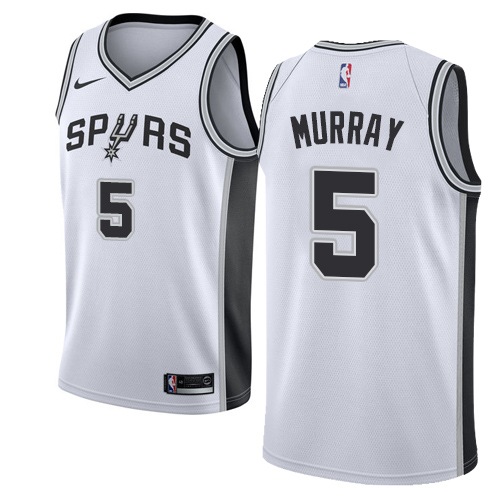 Nike Spurs #5 Dejounte Murray White Youth NBA Swingman Association Edition Jersey