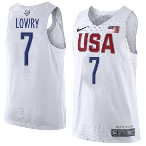 Nike Team USA #7 Kyle Lowry White 2016 Dream Team Game Youth NBA Jersey - Click Image to Close