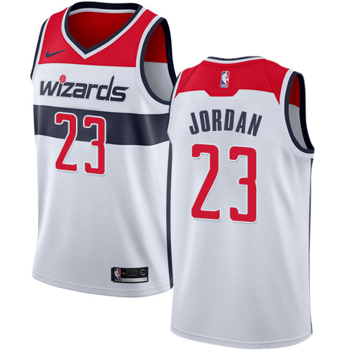 Nike Wizards #23 Michael Jordan White Youth NBA Swingman Association Edition Jersey