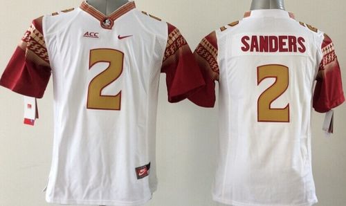 Seminoles #2 Deion Sanders White Limited Stitched Youth NCAA Jersey