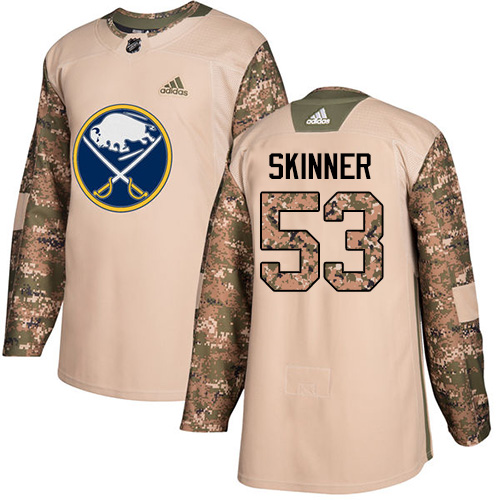 Adidas Sabres #53 Jeff Skinner Camo Authentic 2017 Veterans Day Youth Stitched NHL Jersey