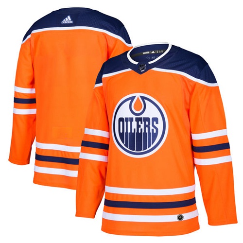 Adidas Oilers Blank Orange Home Authentic Stitched Youth NHL Jersey - Click Image to Close