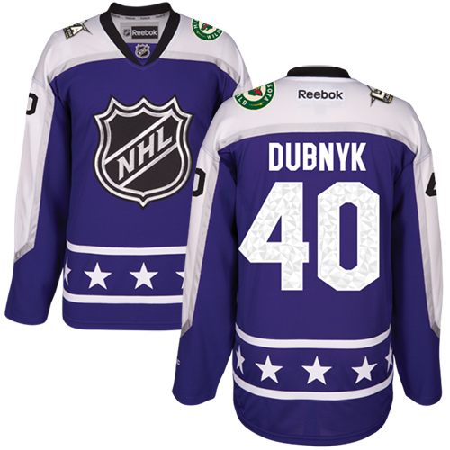 Wild #40 Devan Dubnyk Purple 2017 All-Star Central Division Stitched Youth NHL Jersey - Click Image to Close