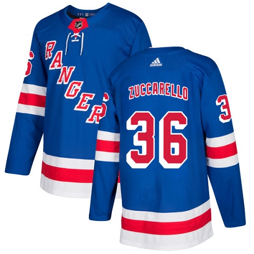 Adidas Rangers #36 Mats Zuccarello Royal Blue Home Authentic Stitched Youth NHL Jersey