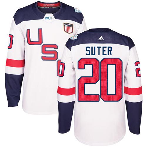 Team USA #20 Ryan Suter White 2016 World Cup Stitched Youth NHL Jersey - Click Image to Close