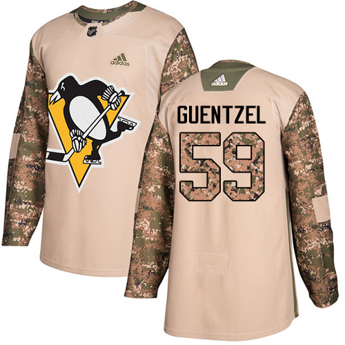 Adidas Penguins #59 Jake Guentzel Camo Authentic 2017 Veterans Day Stitched Youth NHL Jersey