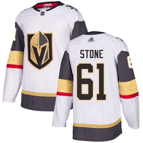 Golden Knights #61 Mark Stone White Road Authentic Stitched Youth Hockey Jersey - Click Image to Close