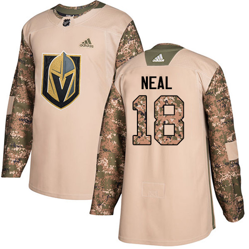 Adidas Golden Knights #18 James Neal Camo Authentic 2017 Veterans Day Stitched Youth NHL Jersey - Click Image to Close